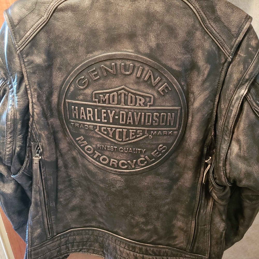 Harley davidson convertable Leather jacket